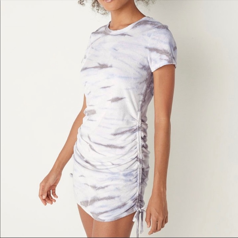 VICTORIA'S SECRET Pink by VARSITY BEACH TERRY rushed dress